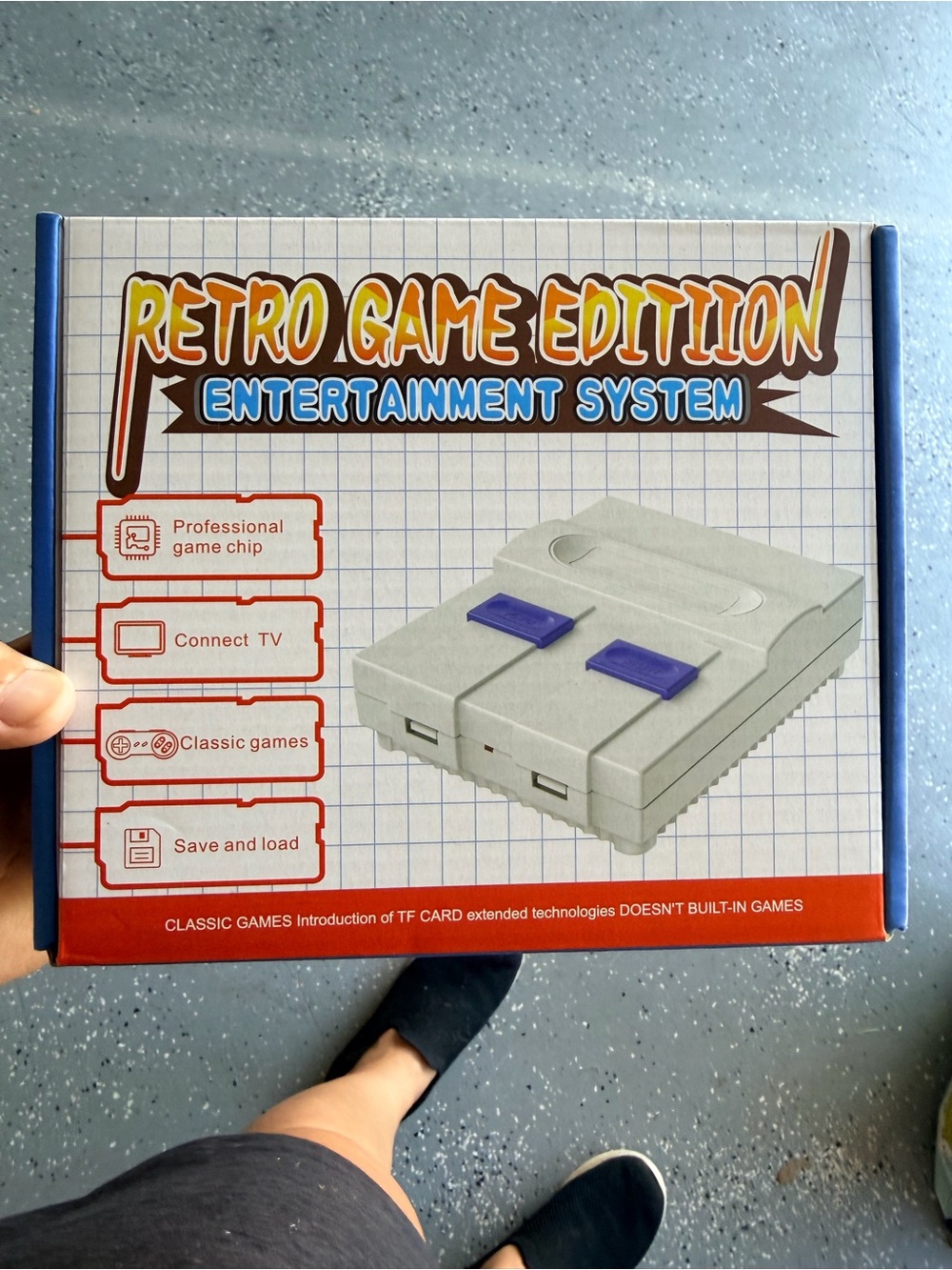 Retro Game Edition Console - Gray with Purple Buttons